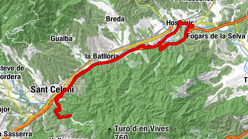 Hostalric - Esplèndid - Sant Celoni - Cova del Relliguer
