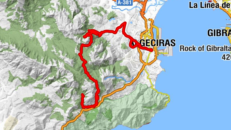 Algeciras - Cobujón de las Corzas - Puerto de la Higuera