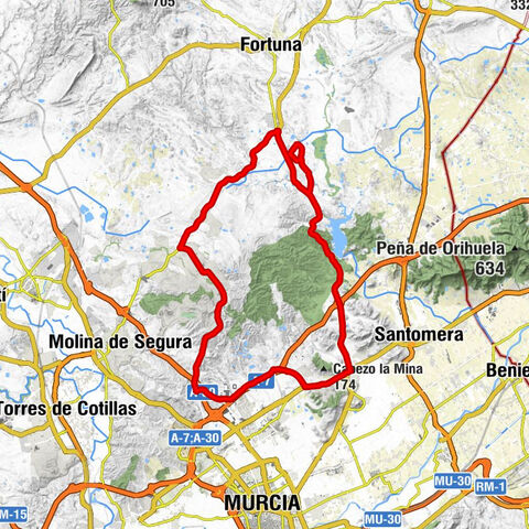 Molina de Segura - Romeral - La Alcayna