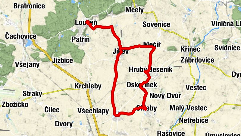 Loučeň - Jíkev - Bobnice - U Otomanských