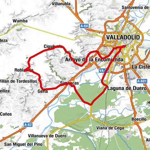 Valladolid - Campo Grande - Valladolid - El Palero - Arroyo de la Encomienda