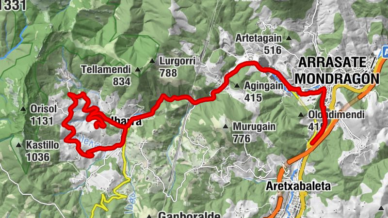 Iturrieta sagardotegia - Santa Agueda eliza - San Miguel eliza - Ermita de Santa Lucía de Elosua