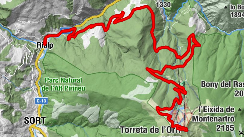 Rialp - Roní - Planell del Roi - Torreta de l'Orri