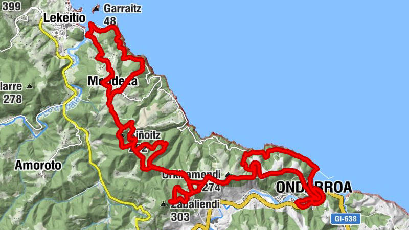 Ondarroa - Oruetagana - Siñoitz - Kalamendi
