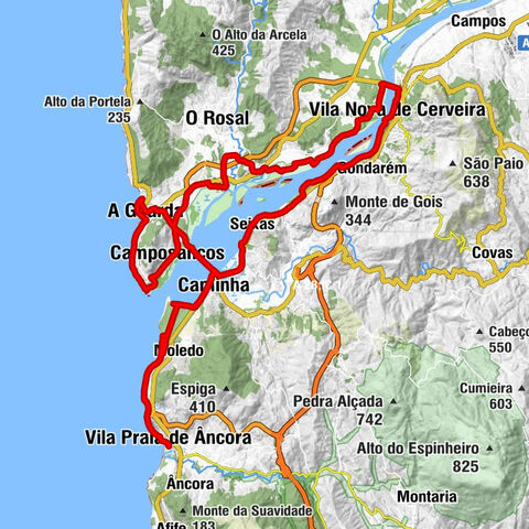 Vila Praia de Âncora - Capela de Santo Isidoro - Igrexa de San Lourenzo de Salcidos - Capela da Virxe da Guía
