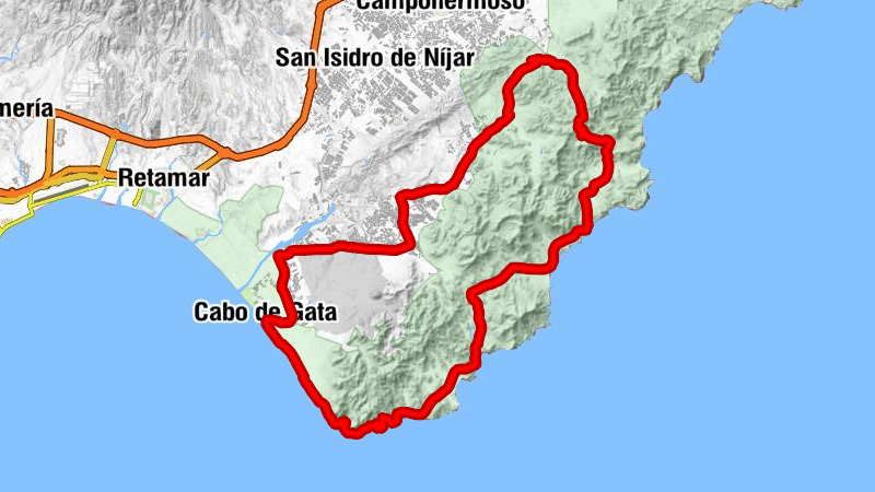 Níjar - Iglesia de las Salinas de Cabo de Gata - Collado de las Cuevas Ortiz - Fernán Pérez