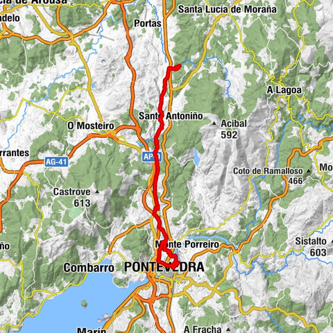 Pontevedra - Pontecabras - Altabón - Capela de San Amaro