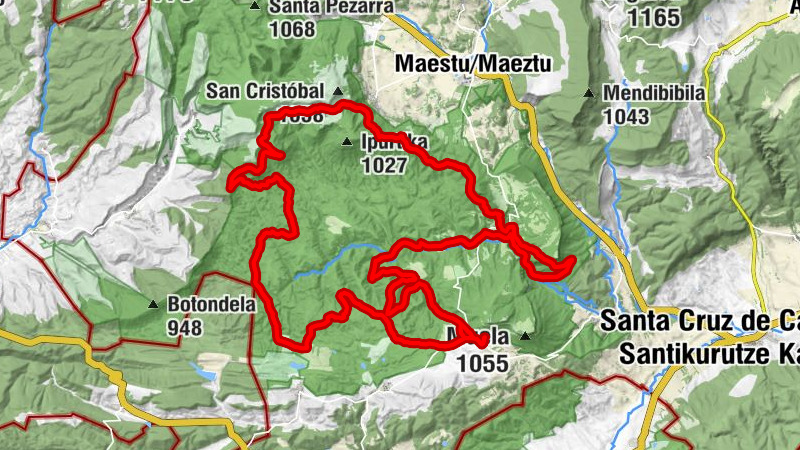 San Román de Campezo/Durruma Kanpezu - Collado La Balzarra/Balzarreko lepoa - Collado El raso - Gaztelua