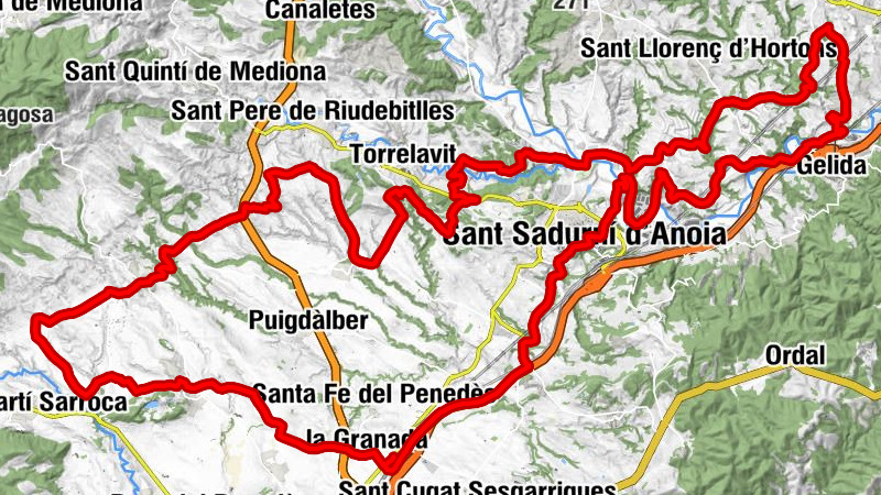 El Sumoll - Turó de la Malgranada (Miravinya La Cadira) - Capella de Sant Joan Samora - Ermita de Sant Benet d'Espiells