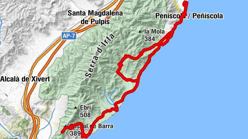 Peníscola / Peñíscola - Cova dels Coloms - Ermita de Sant Benet i Santa Llúcia - Restaurante Eden