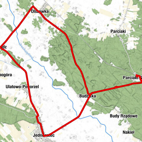 Parciaki-Stacja - Budziska - Pólka - Kościół pw. Świętego Antoniego