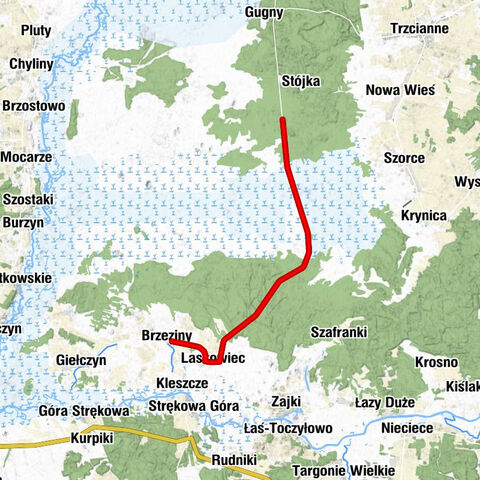 Brzeziny - Kaplica cmentarna - Cegielnia - Kościół pw. Najświętszego Serca Pana Jezusa