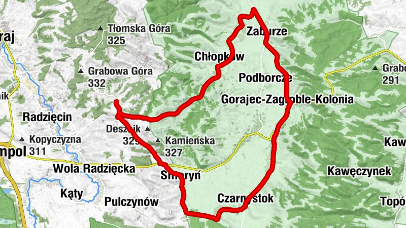 Hucisko - Teodorówka - Dół - Kościół pw. Świętego Jana z Dukli w Chłopkowie