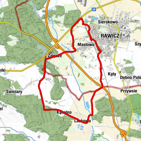 Rawicz - Laskowa - Kąkolno
