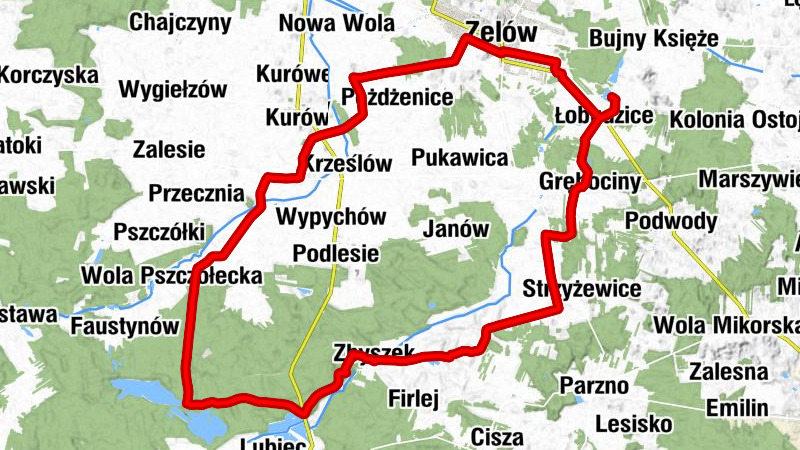 Kolonia Łobudzice - Kościół św. Wawrzyńca - Zelów - Kościół św. Kazimierza i św. Barbary