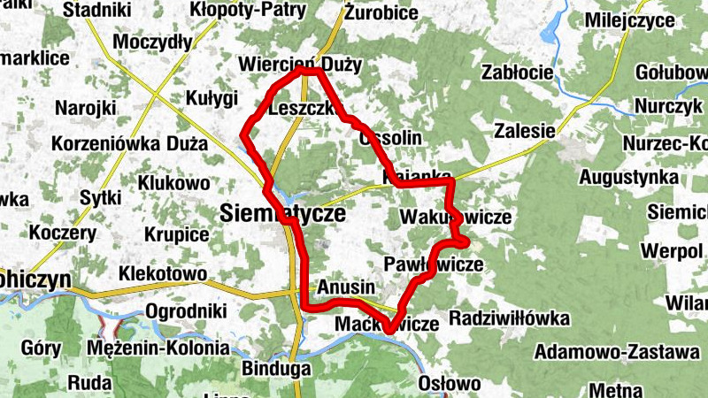 Baciki Dalsze - Kajanka - Siemiatycze - Kaplica pw. Matki Bożej Częstochowskiej.