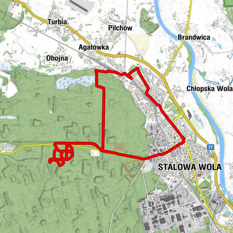 Stalowa Wola Rozwadów - Podchoinie - Wrotna Góra - Stalowa Wola