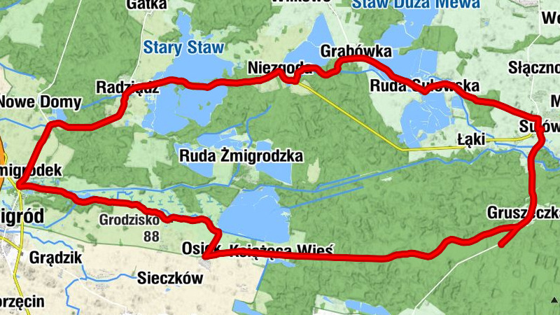 Gruszeczka - Książęca Wieś - Grodzisko - Kościół pw. Matki Bożej Częstochowskiej