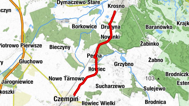 Czempiń - Stare Tarnowo - Iłówiec - Konstantynowo