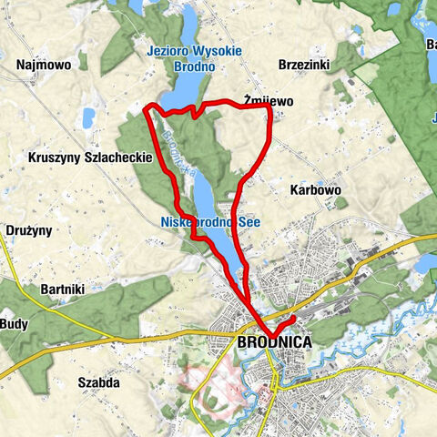 Brodnica - Kaplica pw. Świętego Antoniego - Kaplica pw. Świętego Józefa - Kościół pw. Świętego Jakuba Apostoła