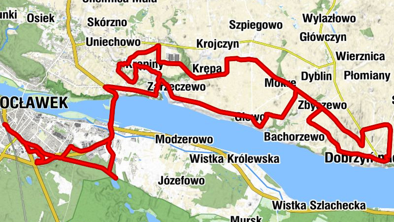 Włocławek - Krępiny - Dobrzyń nad Wisłą
