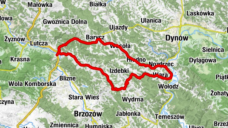 Domaradz - Kościół Niepokalanego Serca NMP - Cerkiew greckokatolicka Podwyższenia Krzyża Świętego - Kościół pw. Najświętszego Serca Pana Jezusa