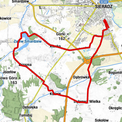 Wójtówka - Sieradz - Osiedle Oksińskiego - Kłocka Górka