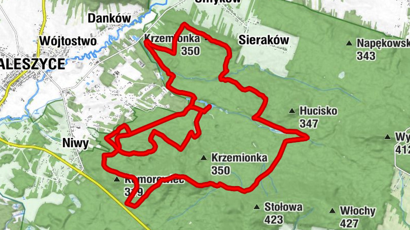Cisów - Września - Krzemionka - Niwy