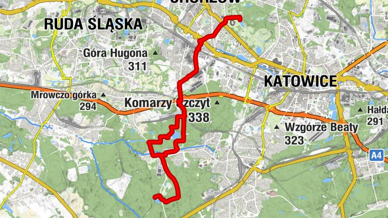 Chorzów - Świętochłowice - Łysa Góra - Kościół św. Antoniego Padewskiego