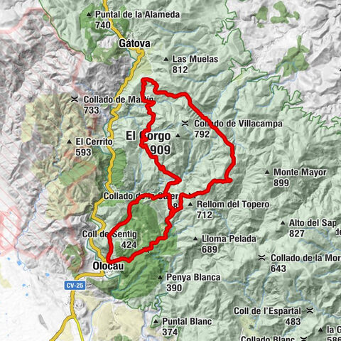 L'Arquet - Masía de Tristán - Collado de la Calera - Olocau