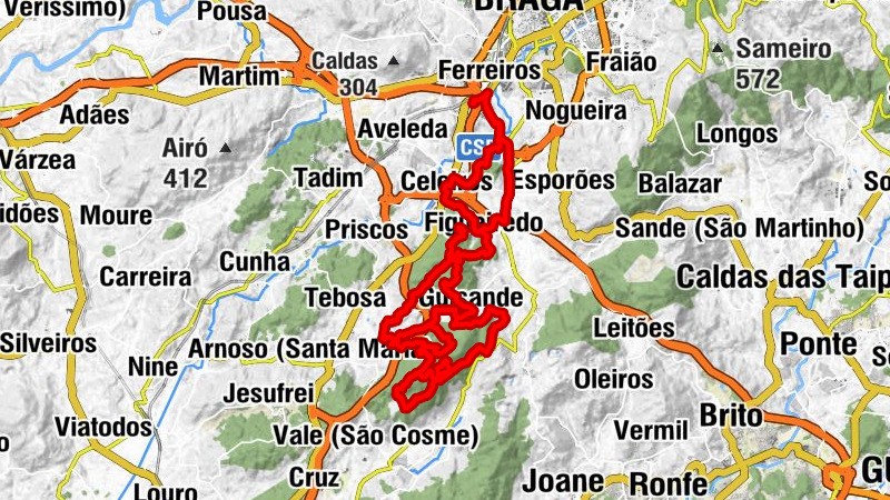 Estrada - Capela de Lomar - Igreja de Figueiredo - Penedo das Letras