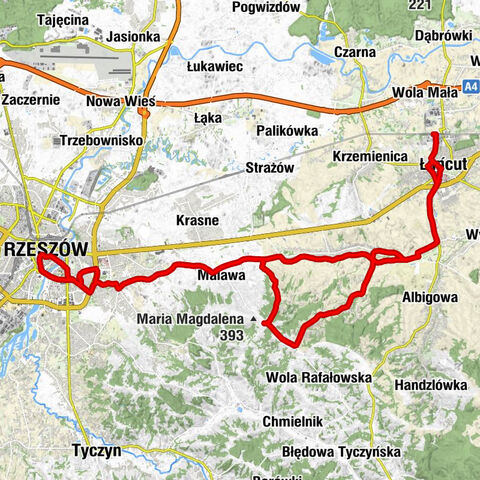 Łańcut - Kościół świętych Wojciecha i Stanisława (Kościół farny) - Kościół Św. Krzyża - Kościół pw. św. Jana Chrzciciela w Cierpiszu