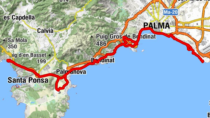 Peguera - Santa Ponça - Urbanització Galatzó - Palma