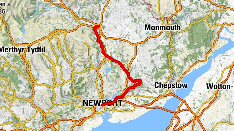 Baneswell - Pen-toppen-ash - Caer Licyn - Abergavenny