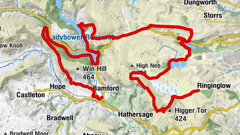 Sheffield - Stanedge Pole - Whinstone Lee Tor - Thornhill