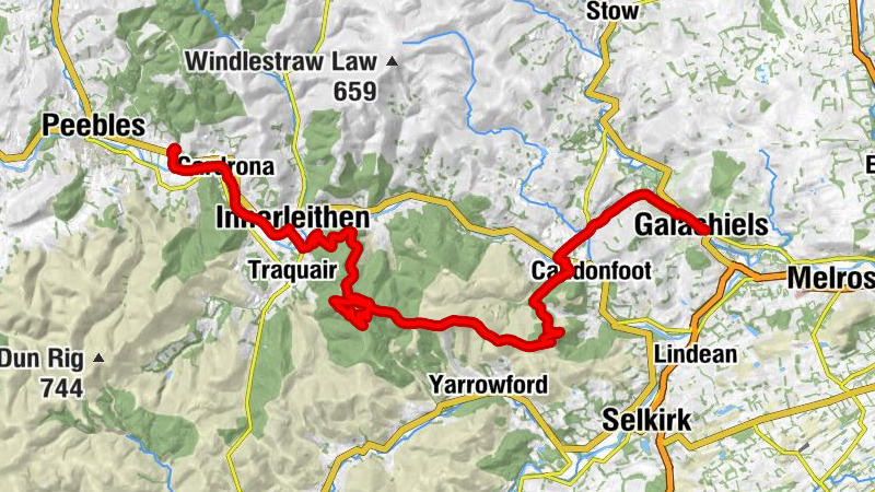 Galashiels - Brown Knowe - Minch Moor - Scottish Borders