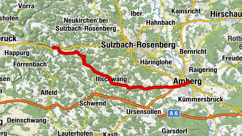 Amberg - Kreuzstein - Großer Haselknock - Hartmannshof