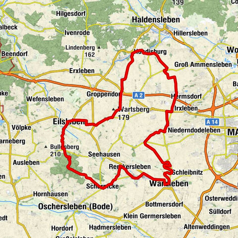 Eilsleben (b Magdeburg) - Edelberg - Fuchsberg - Eilsleben
