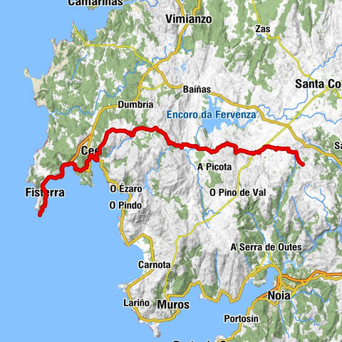 Vilaserío - Porto Cabalar - Igrexa de Santa María das Areas - O Cabo