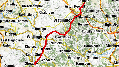Goring-on-Thames - Swyncombe - Bald Hill - Chinnor