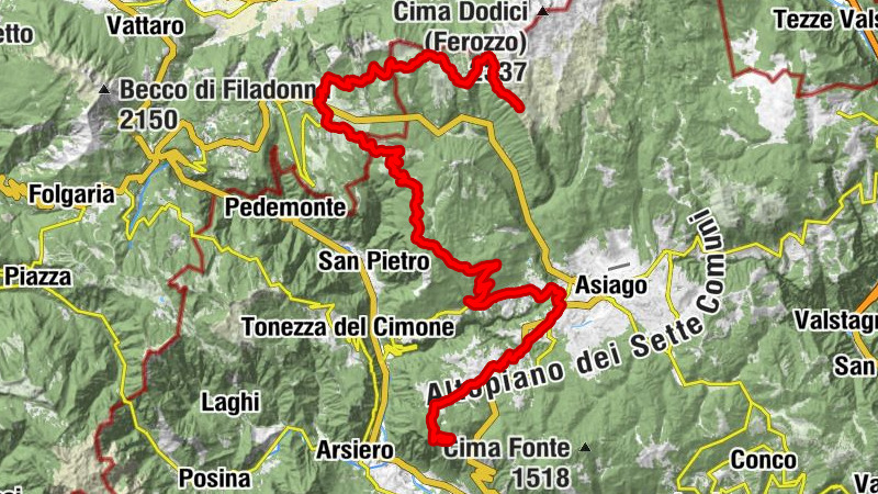 Asiago - Malga Larici di Sotto - Rifugio al Granatiere - Osservatorio