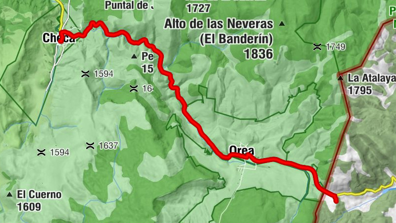 Refugio El Collado - Ermita de la Soledad - Orea - Checa