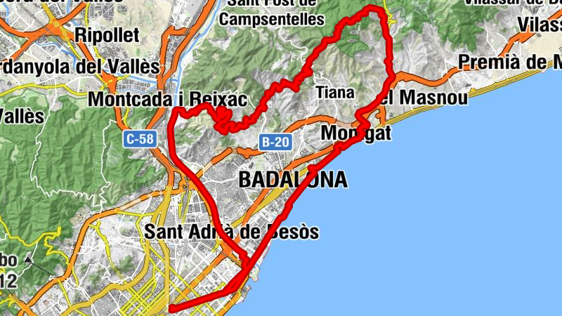 Barcelona - Turó de l'Home - Turó del Reig - Turó de Montgat