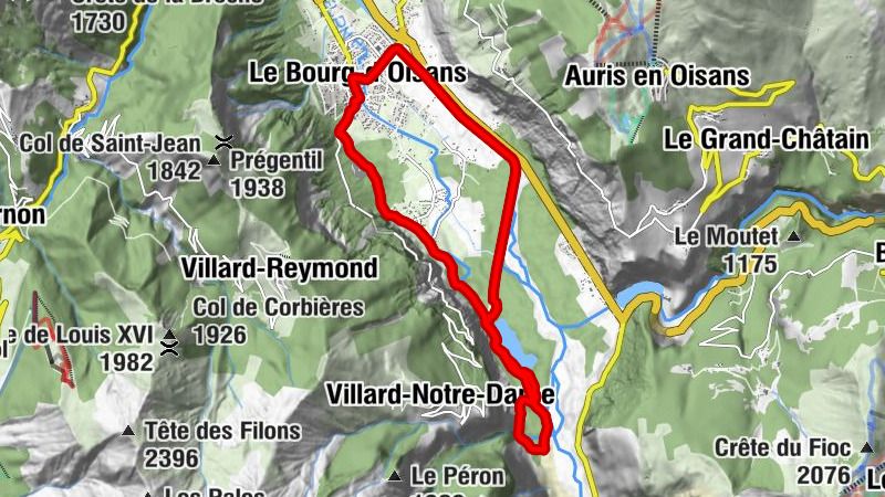 Le Bourg-d'Oisans - La Fare - La Ville Noire - Pont du Fournol