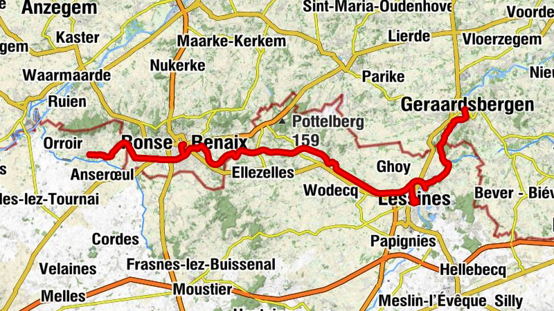 Amougies - Verre-y-table - Sint-Hermesbasiliek - Centrum