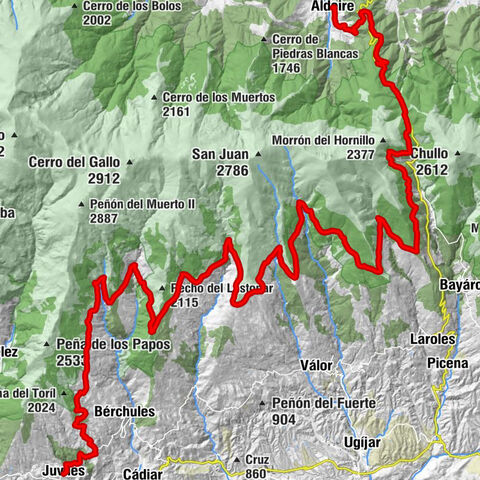 Aldeire - Puerto de la Ragua - Refugio vivac Siete Estrellas - Juviles