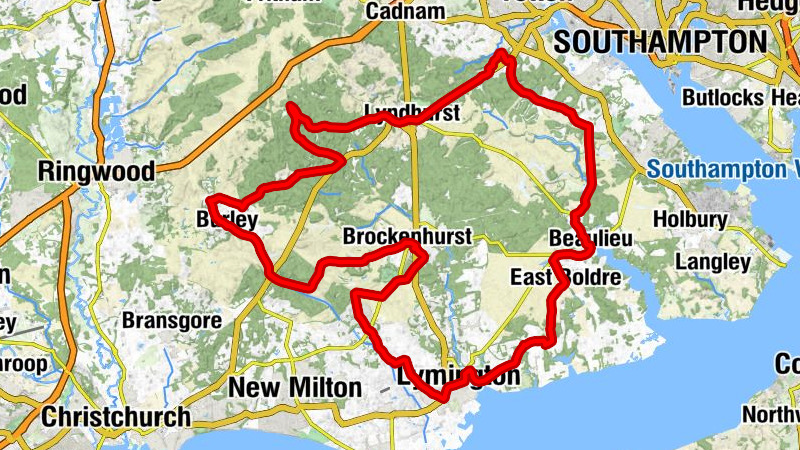 Brockenhurst - Bolderwood Hill - St Thomas the Apostle - Blackhamsley Hill