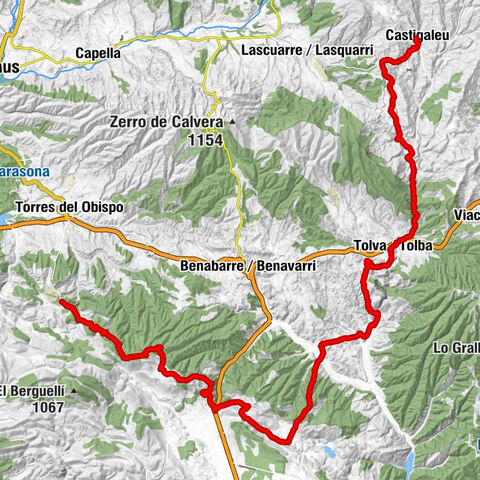 Castigaleu - Luzás - Tolva / Tolba - Juseu
