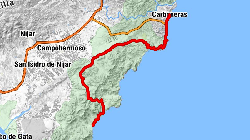 Carboneras - Chiringuito el Jabegote - San Pedro - Los Escullos