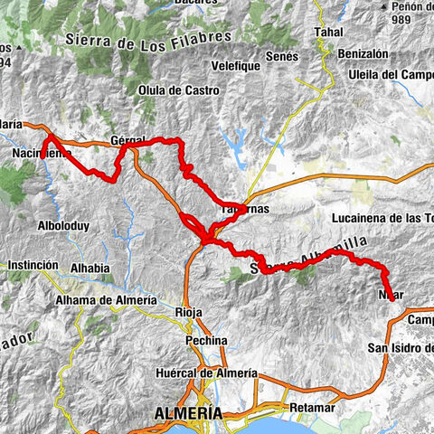 Nacimiento - Collado de los Guiraos - Collado de los Pozos - Níjar